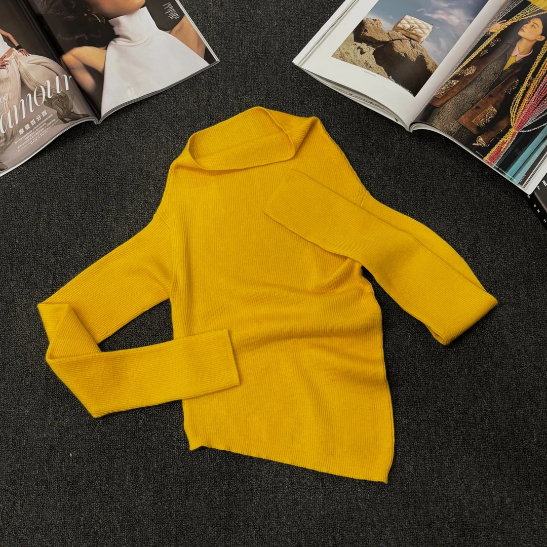 【塔鹿蕾】25年秋冬新品时尚小众修身显瘦长袖针织打底衫上衣3125