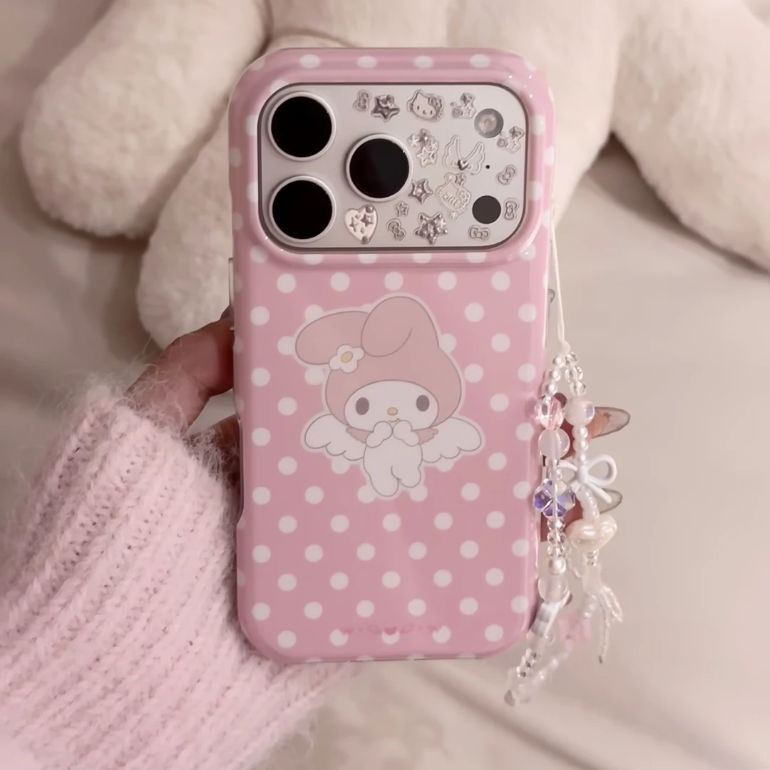 韩系ins波点天使美乐蒂苹果适用iphone17promax苹果16手机壳小众