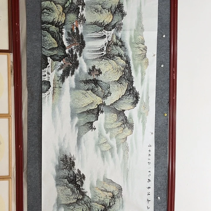 国画手绘国画江山如此多娇