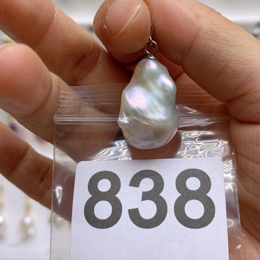 淡水珍珠颈饰银S925镶嵌838