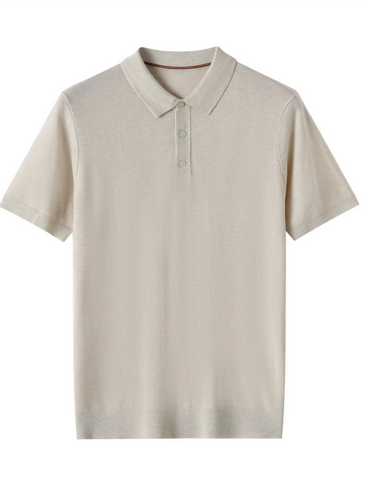 冰爽100%莱赛尔天丝夏季男士短袖商务T恤翻领针织POLO衫