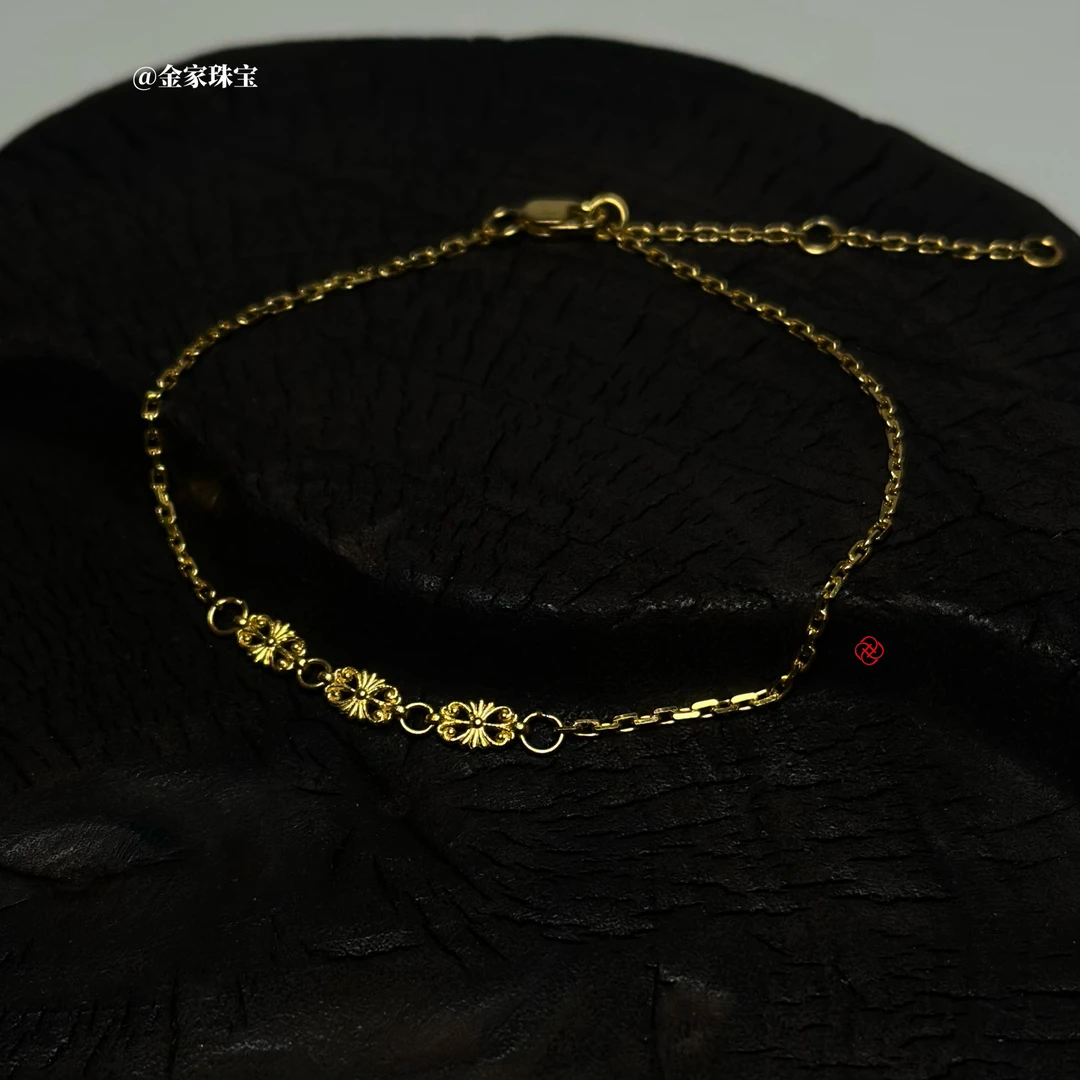 【金家】鸢尾花 黄金足金 小众特别不撞款轻巧时髦