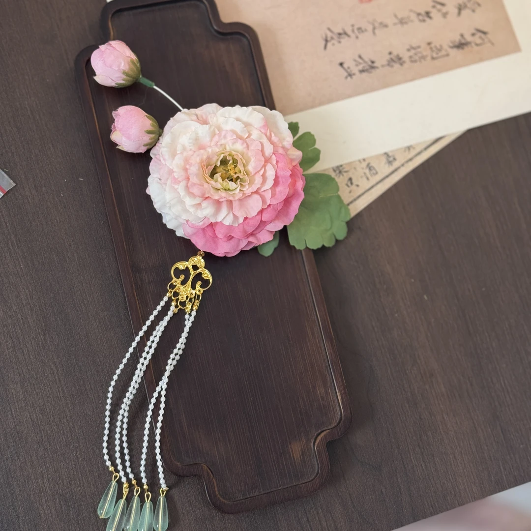 【粉•芍药】古风汉服配饰