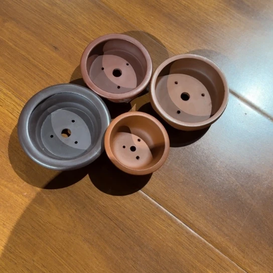 紫砂花盆微瑕原矿紫泥