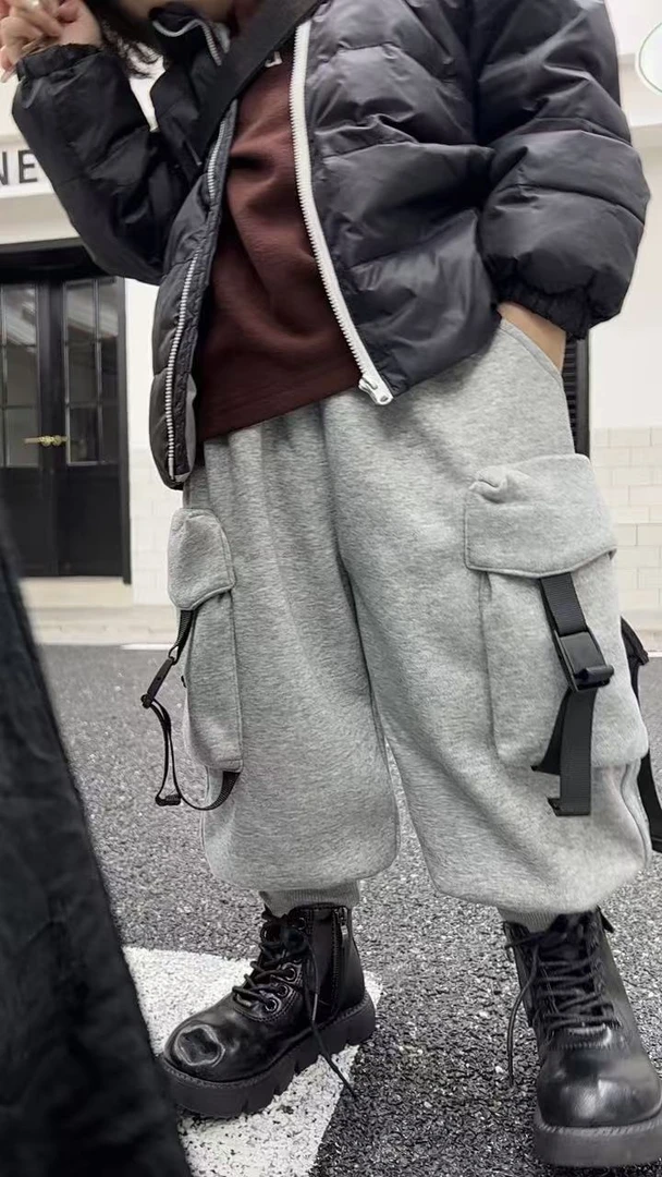 【棉逗熊品牌】男童韩版冬季休闲中大童百搭裤子-17003