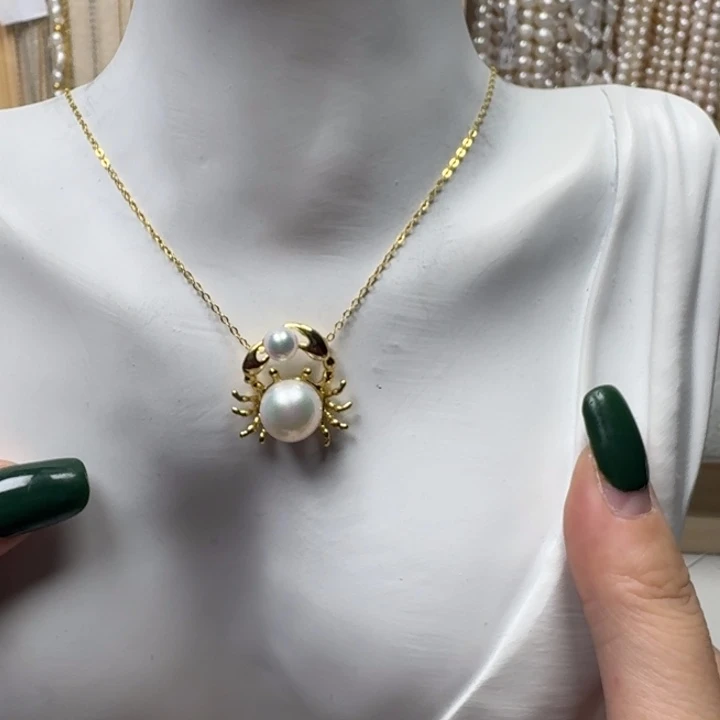 淡水珍珠合金吊坠