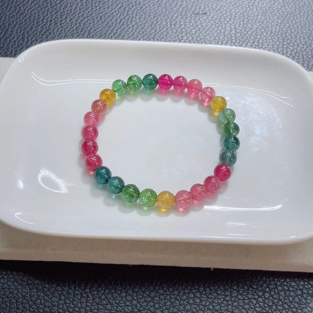 碧玺未镶嵌手链7mm左右