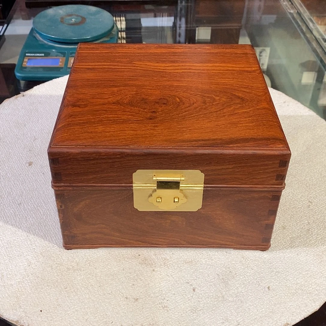 铁木豆（红檀）独板首饰盒20/20/12.5