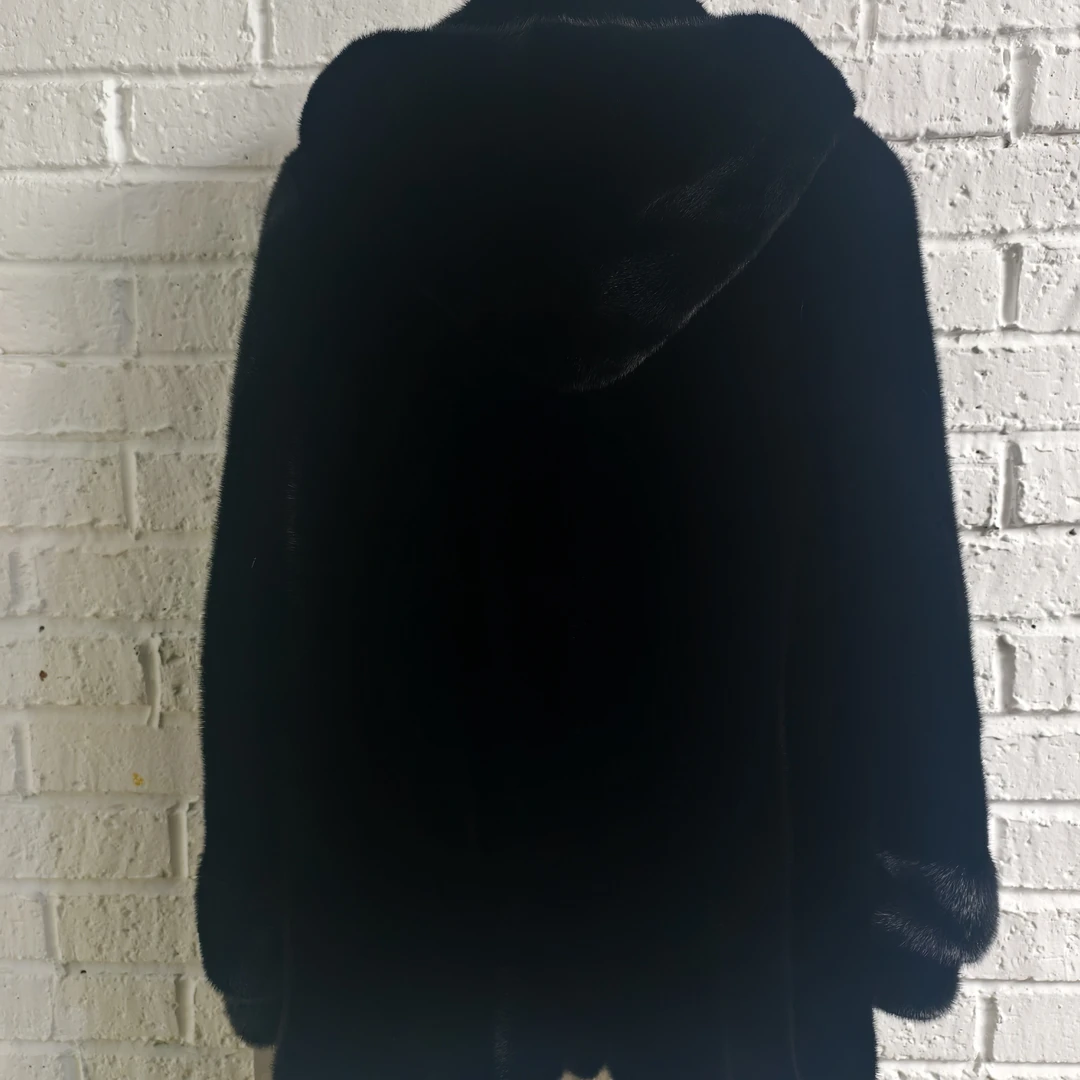 女士外套连帽中长款海宁