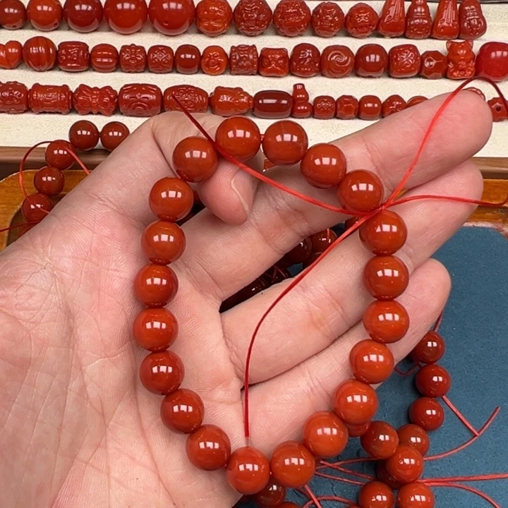 未镶嵌卡10圆珠手串南红玛瑙