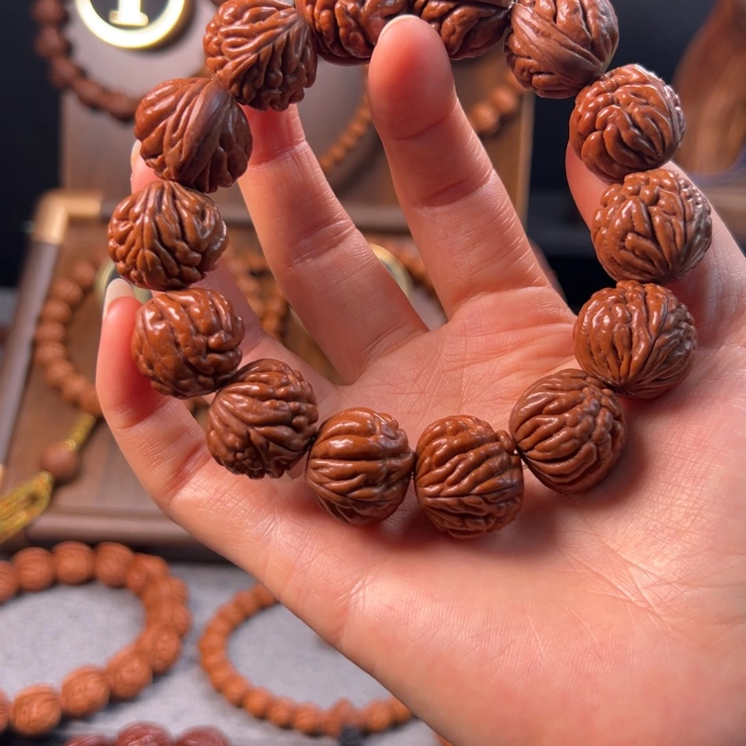 福***星桃核吊坠20野生豹子头