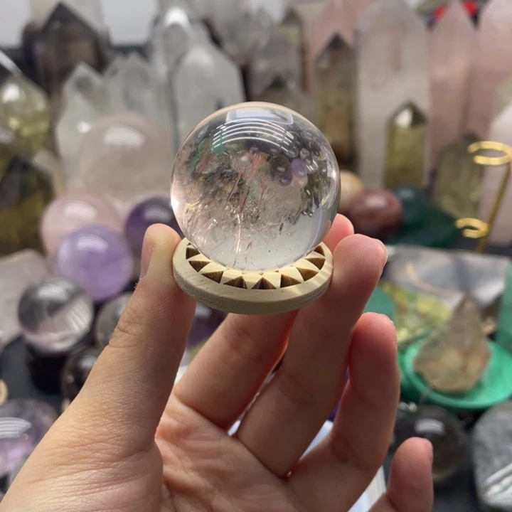 水晶珠宝半成品未镶嵌天然水晶白水球16