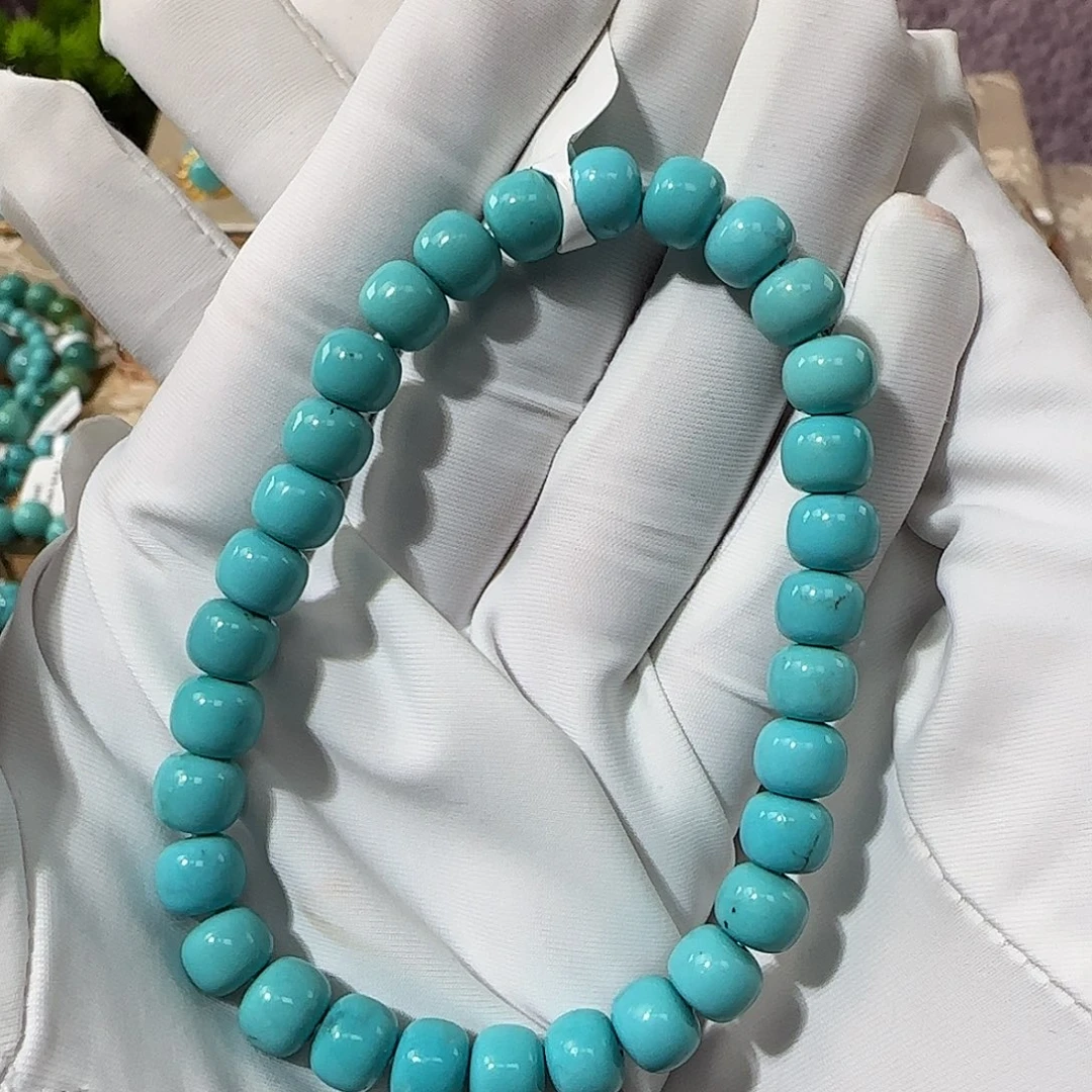 绿松石未镶嵌7mm➕老型手串