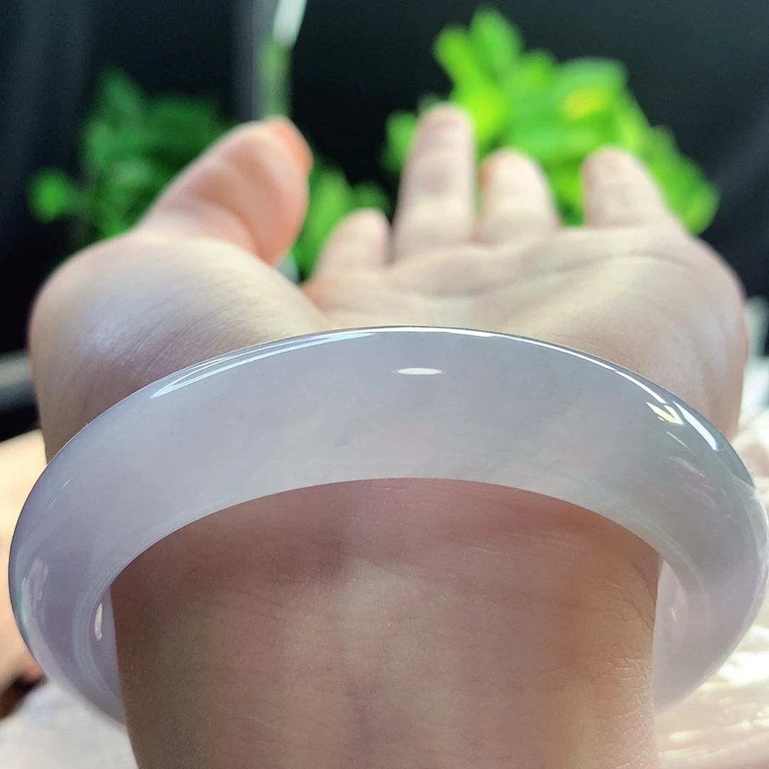 未镶嵌手镯翡翠天然A货翡翠55-56水蜜桃 甜甜蜜蜜 冰胶润