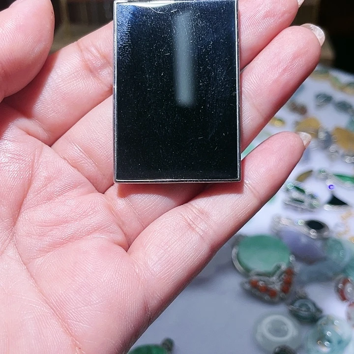 姑***柱翡翠银S925镶嵌颈饰