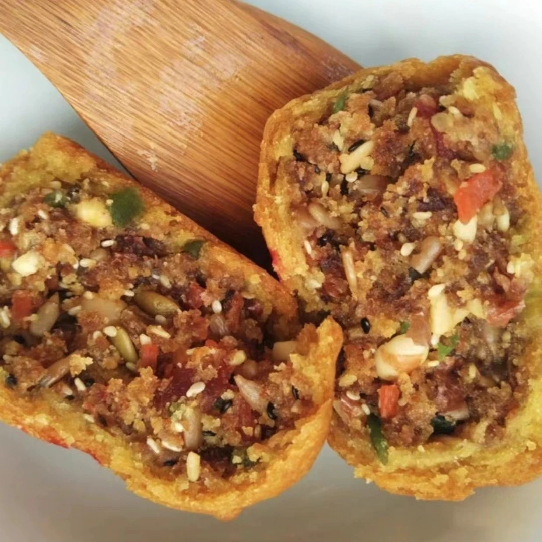 乡丰圆正宗胡麻油五仁月饼传统老式糕点美味