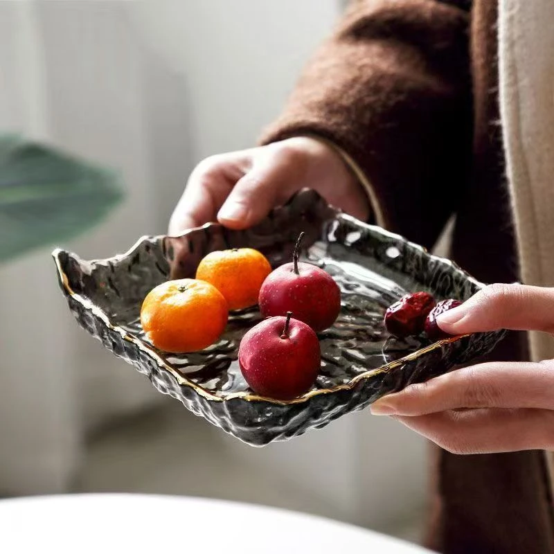 玻璃零食干果水果盘子菜盘零食糖果盘高颜值小碟子家用菜碟吐骨碟