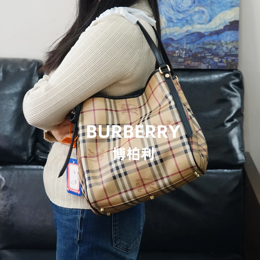 95新 BURBERRY/博柏利 巴宝莉/格纹单肩包/FYWJ11823055/3055