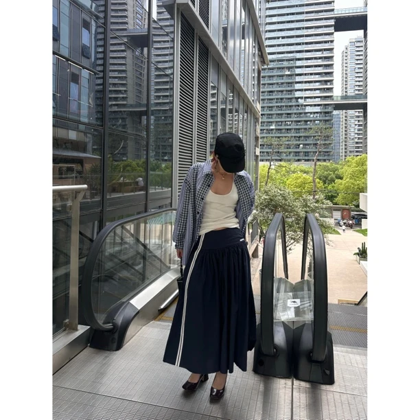 ANNAMOOER 设计师品牌25春夏新品运动风拼接花苞半裙SOLSOL买手店