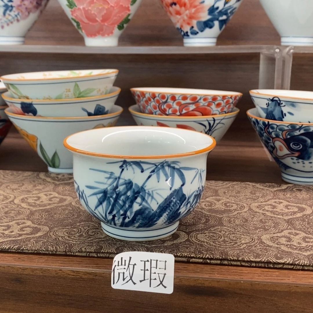 微瑕釉下彩纯手绘手工绘制