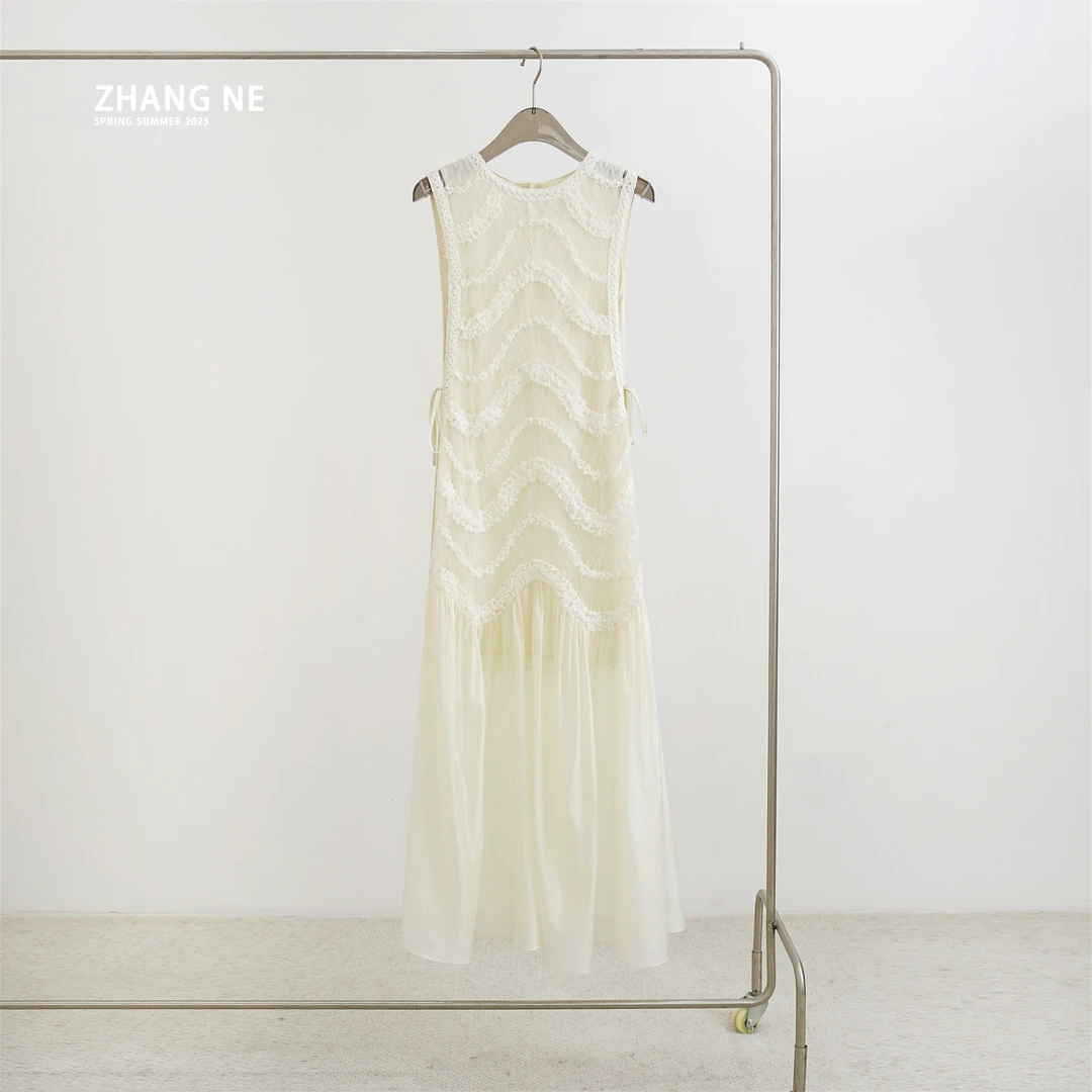 【ZHANG NE】春夏新款设计师法式气质连衣裙-25052012123