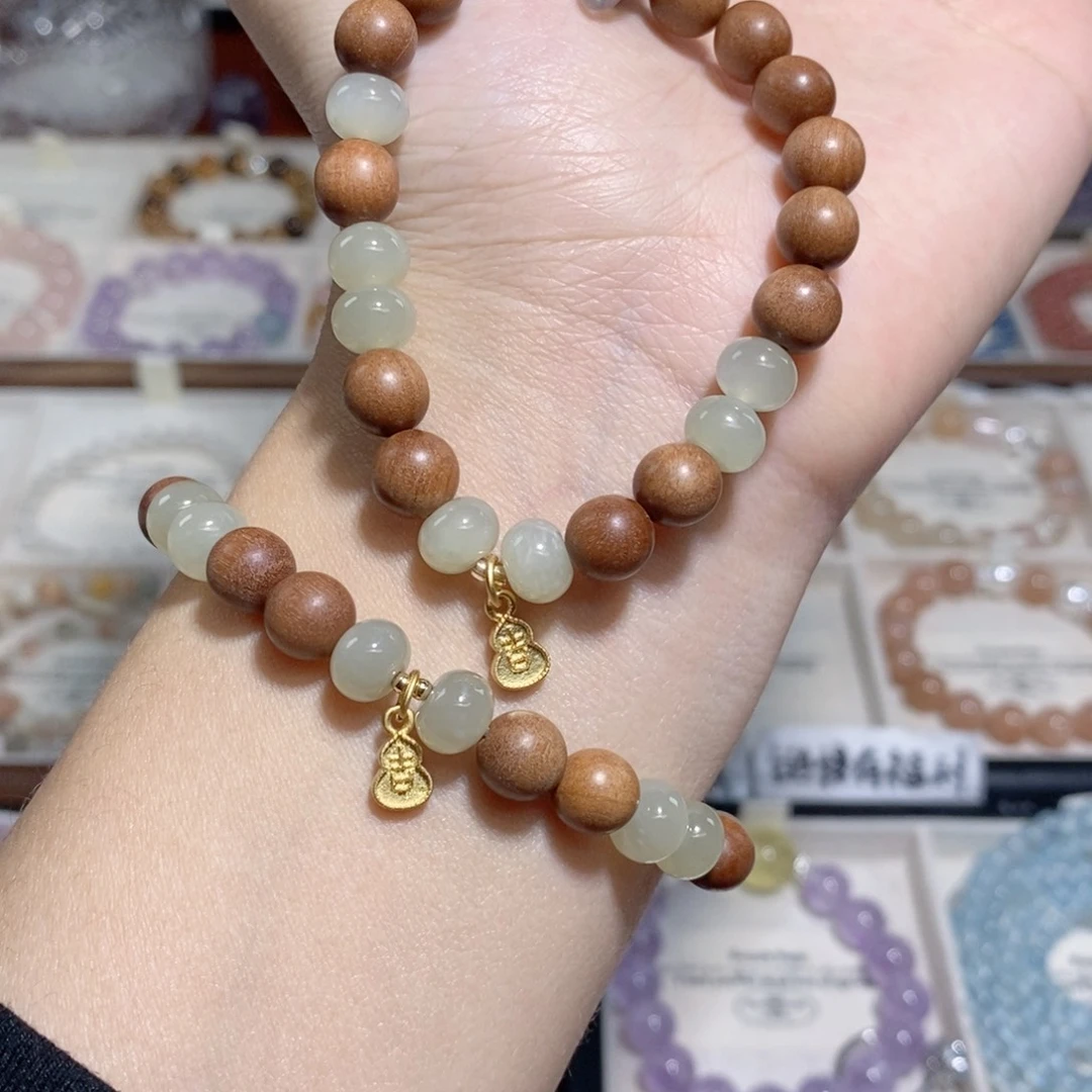 水晶手串未镶嵌和田玉