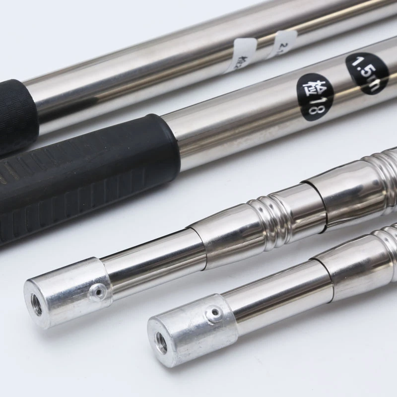 抄网不锈钢杆伸缩杆定位杆钓鱼抄网裸杆