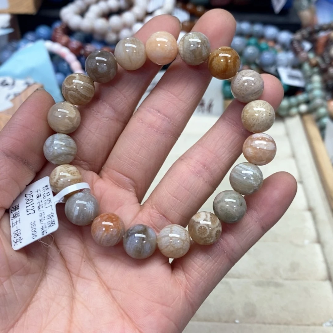 硅化珊瑚（珊瑚玉）手链未镶嵌硨**品244