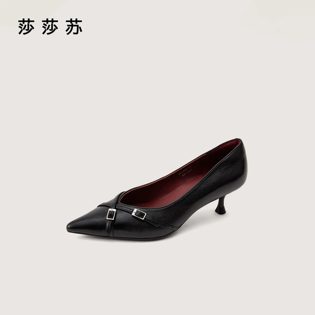 【律政佳人】莎莎苏2025秋时尚通勤单鞋尖头法式轻奢鞋子ZA65507-13