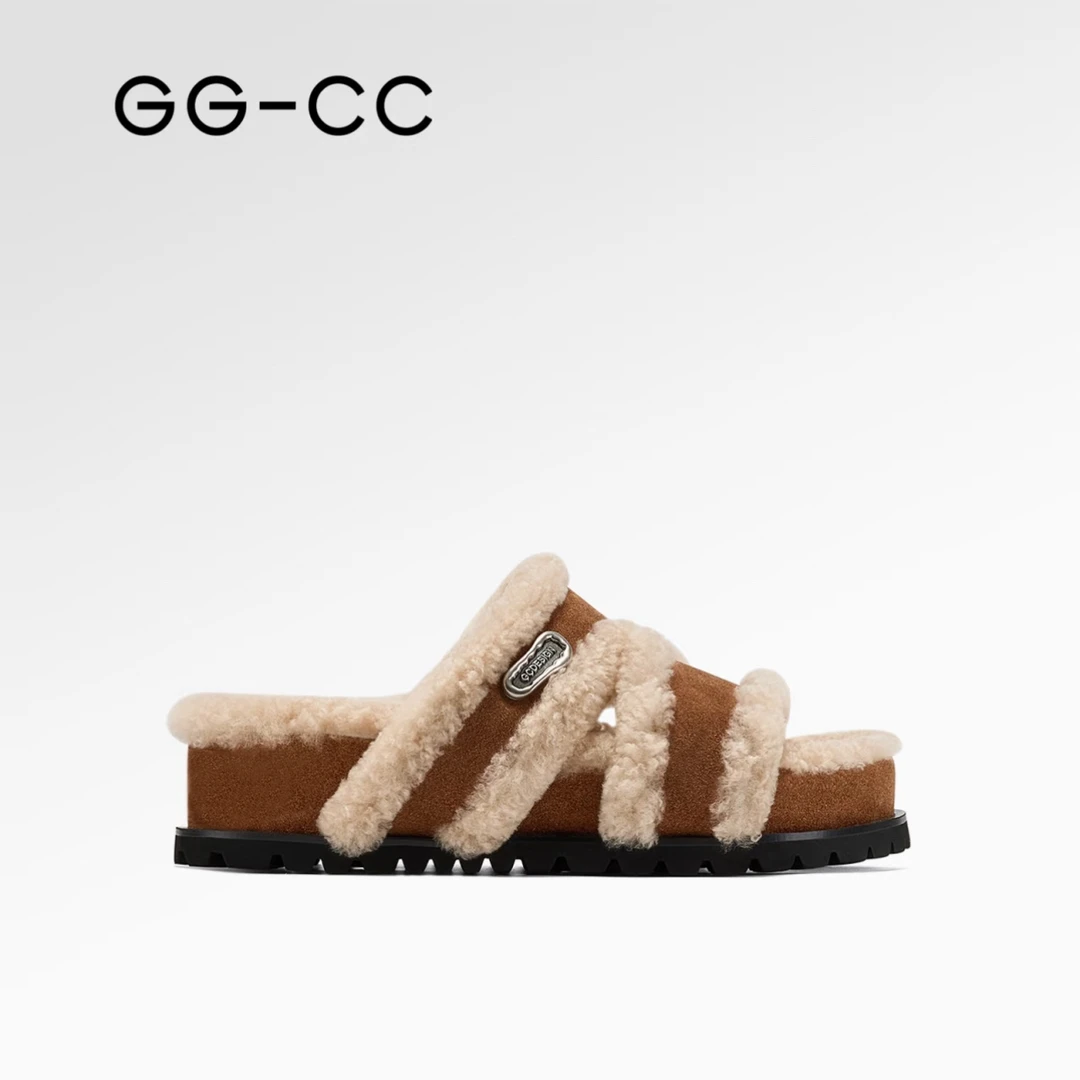 【章若楠同款】GG-CC路易暖茶2025年秋季厚底勃肯半拖鞋女9084