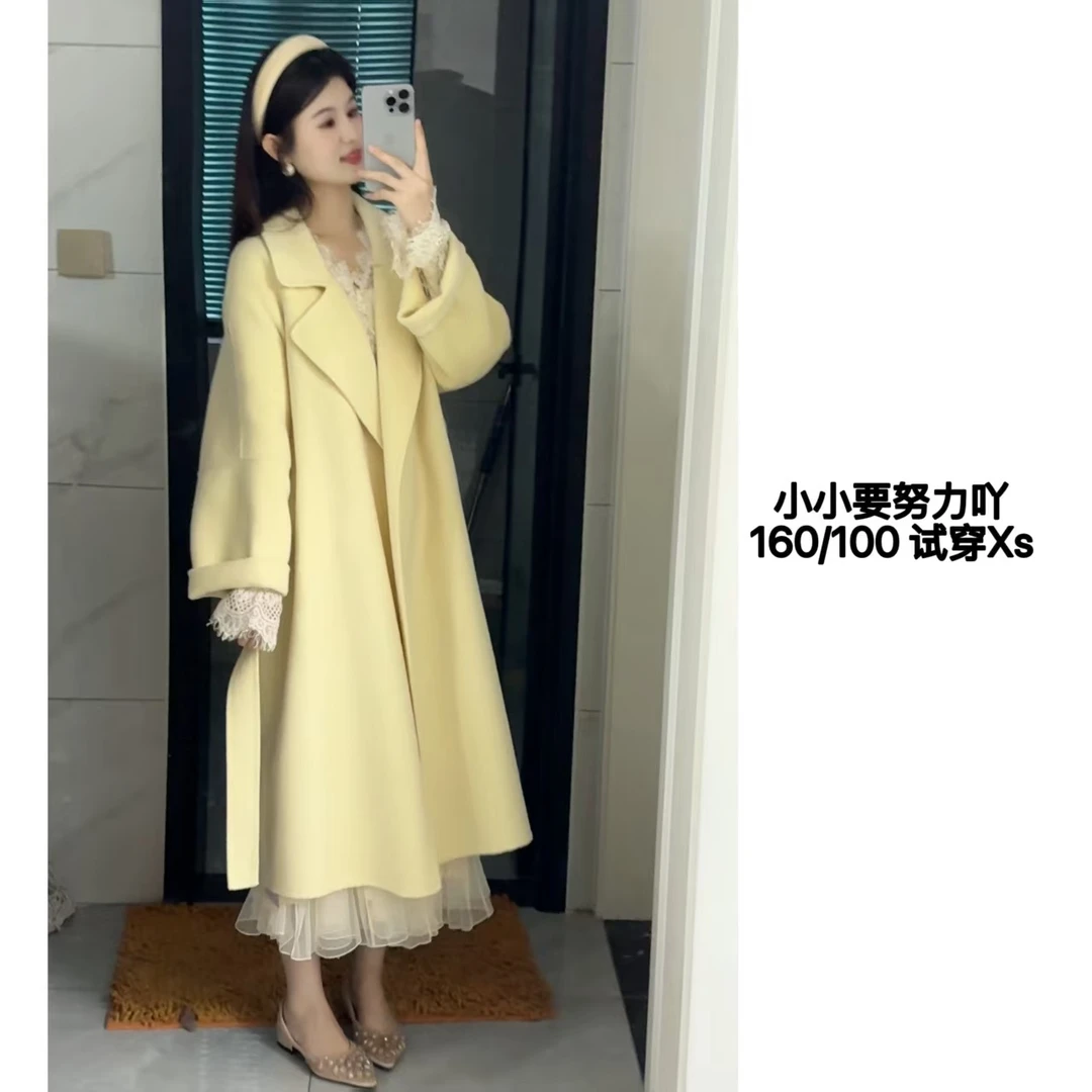 [西西里大衣]时尚高级感女士羊毛大衣纯手工