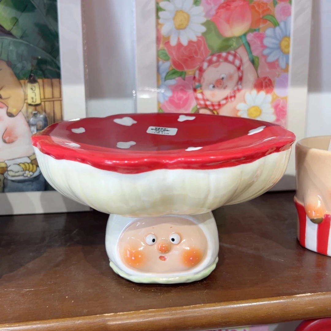 陶瓷艺术蘑菇盘子