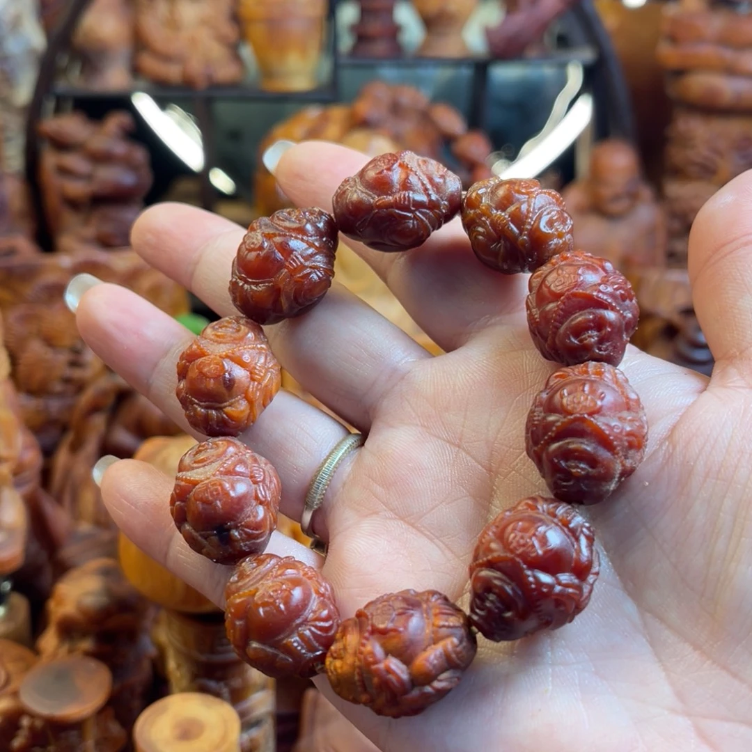 其他松木（琥珀木）微瑕弥勒手串