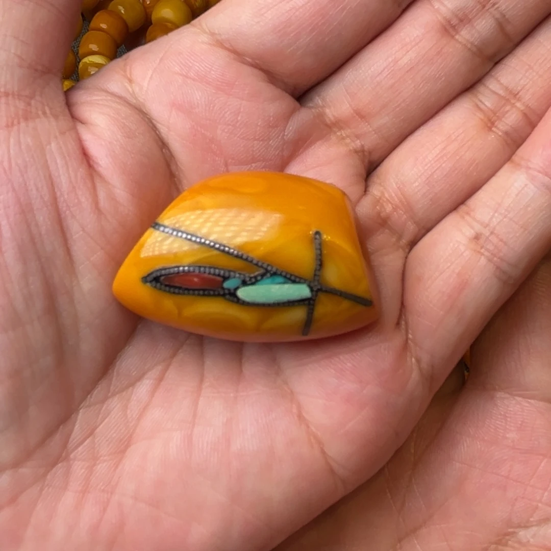 蜜蜡未镶嵌吊坠(不含链)