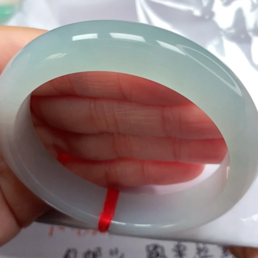 【闪购商品】翡翠手镯未镶嵌冰胶果冻晴手镯5657圈12号
