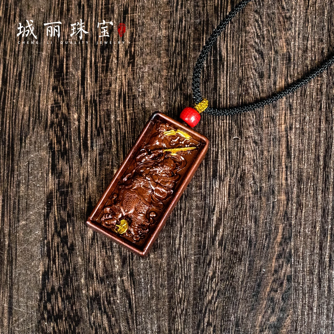 非金属木质吊坠 【城丽】雷击木王灵官项链/条FL-3010