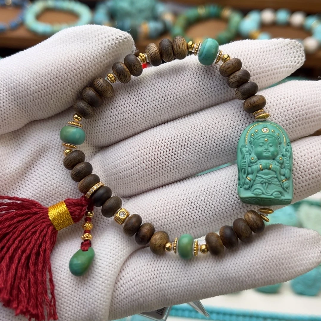 绿松石未镶嵌珠宝奇石手串