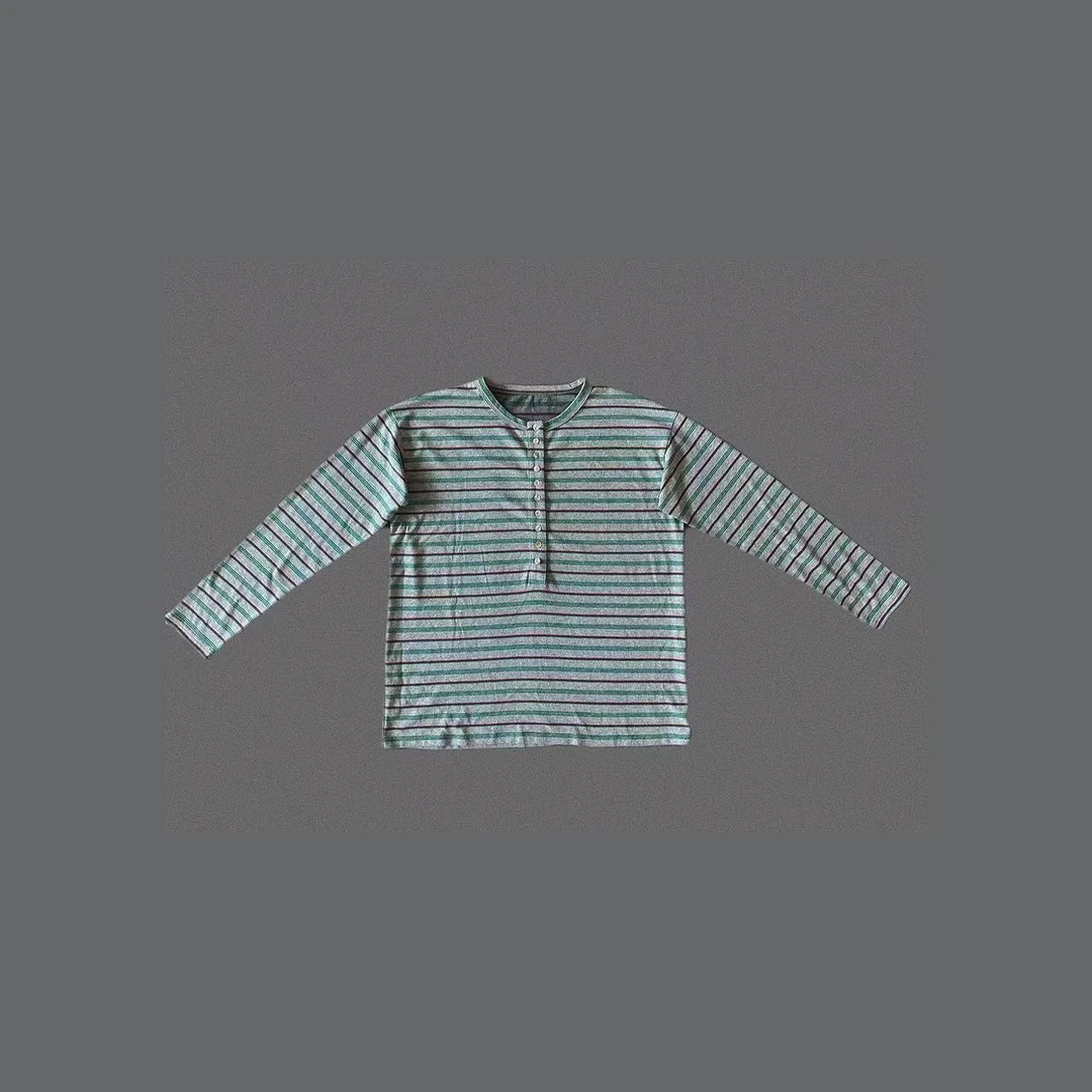 WOGU250015条纹百搭长袖T