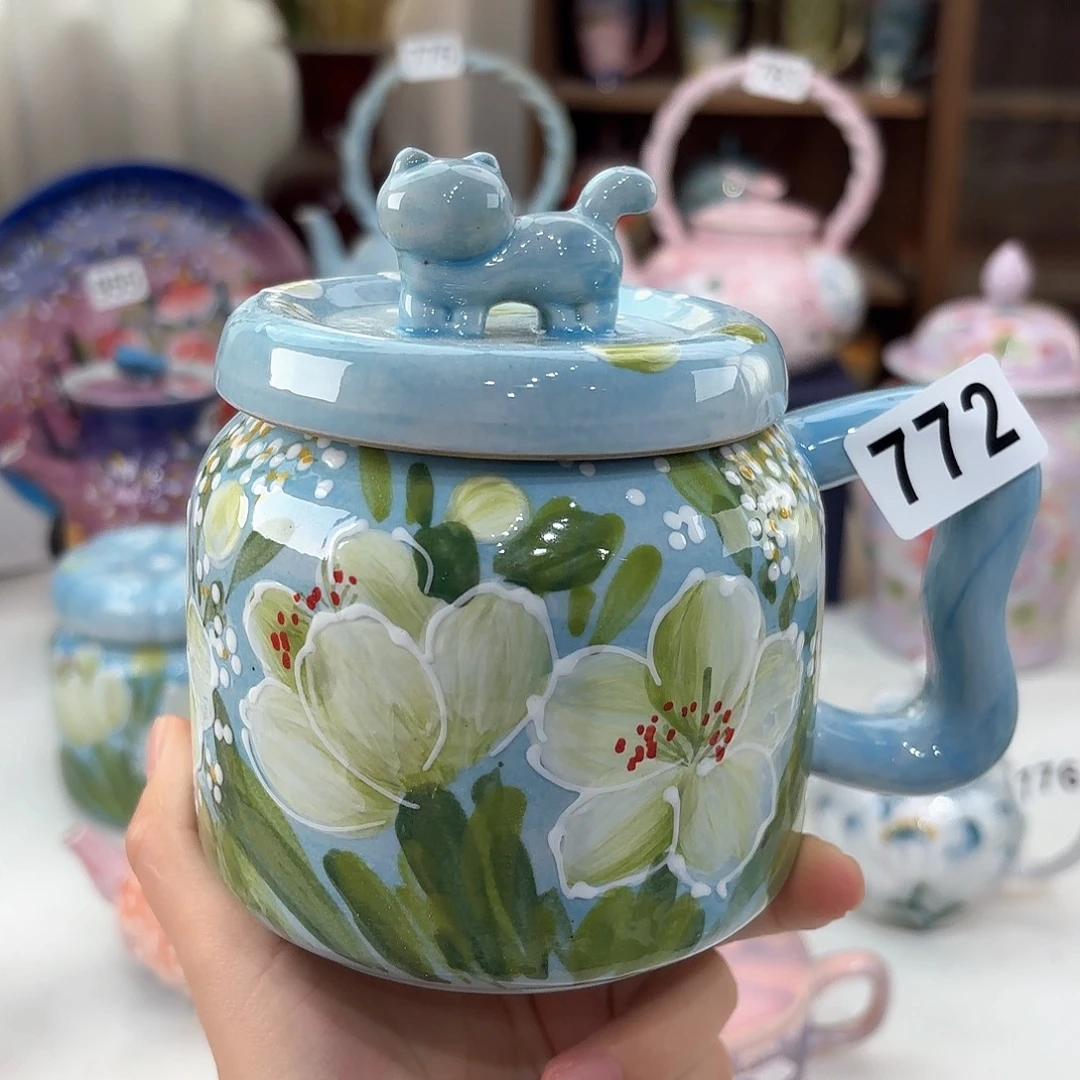 景德镇手绘高温釉下彩陶瓷茶具