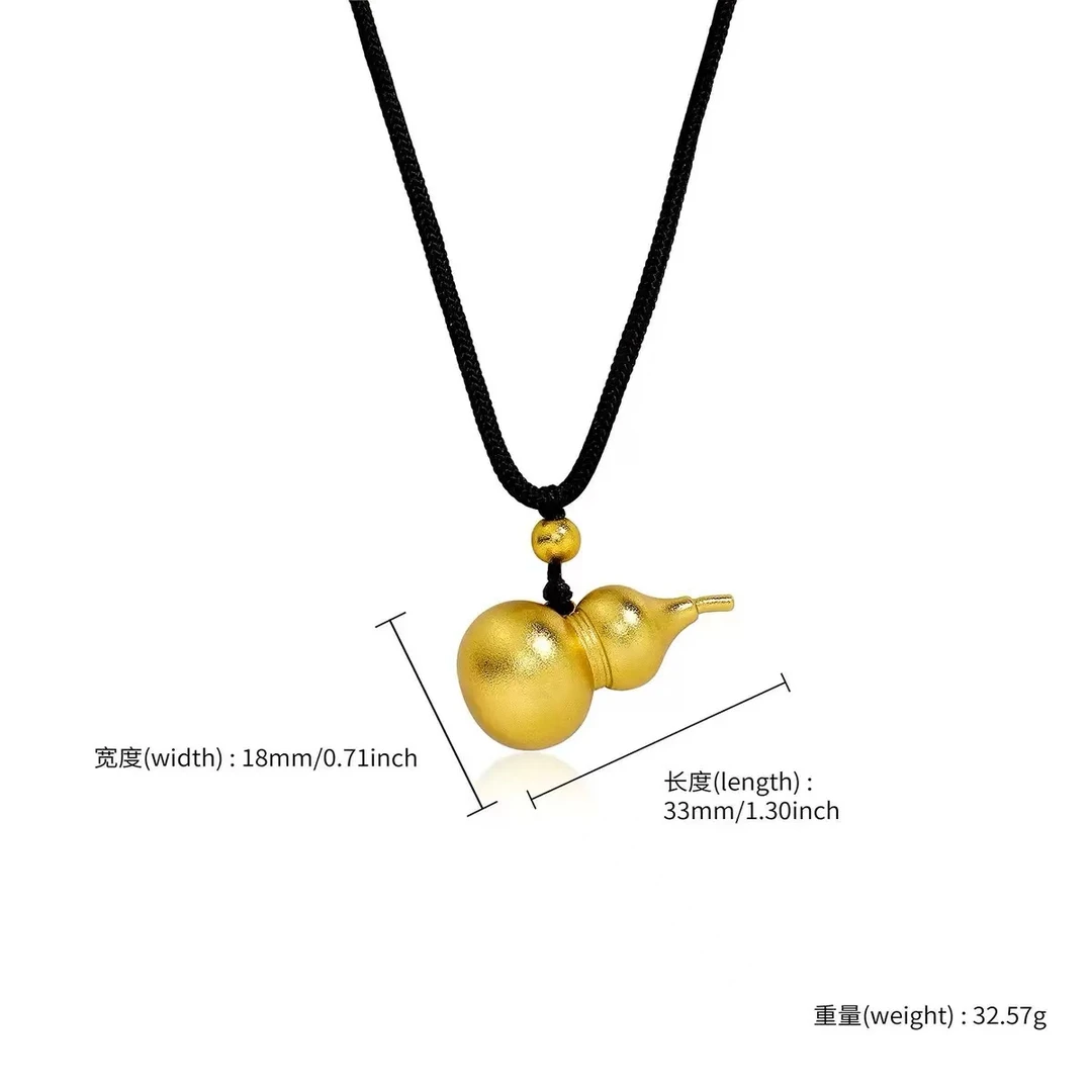 合金吊坠 合金韦雪同款新中式古法实心福禄葫芦挂坠