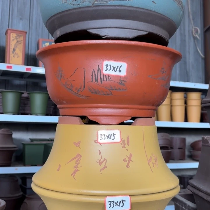 紫砂花盆100-4。