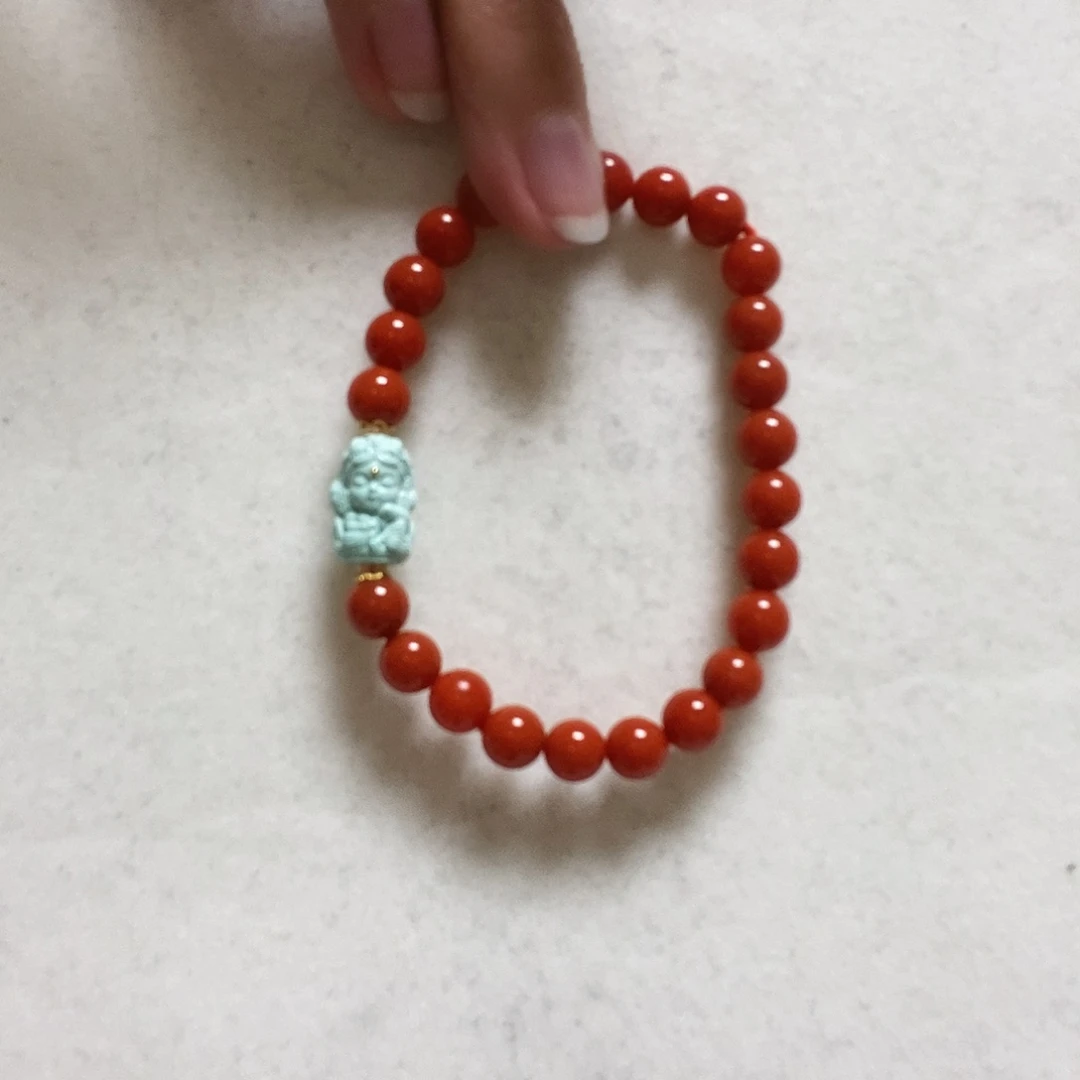 南红玛瑙手串未镶嵌简单