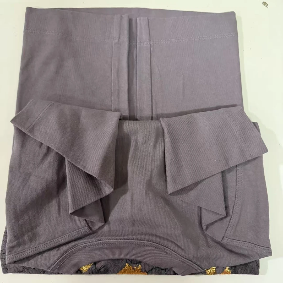 女士金丝银丝抽象画短袖夏季