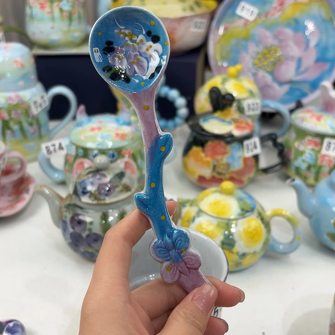 景德镇手绘高温釉下彩陶瓷茶具