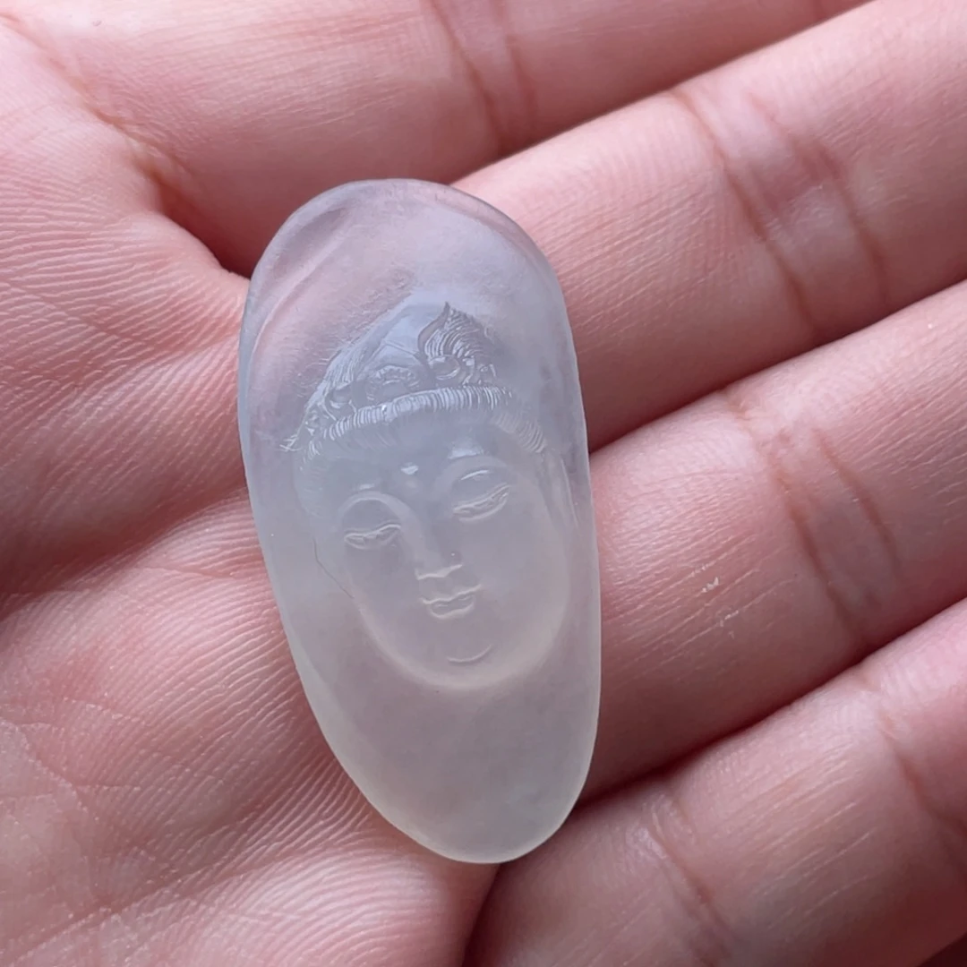 定制翡翠未镶嵌冰种观音首
