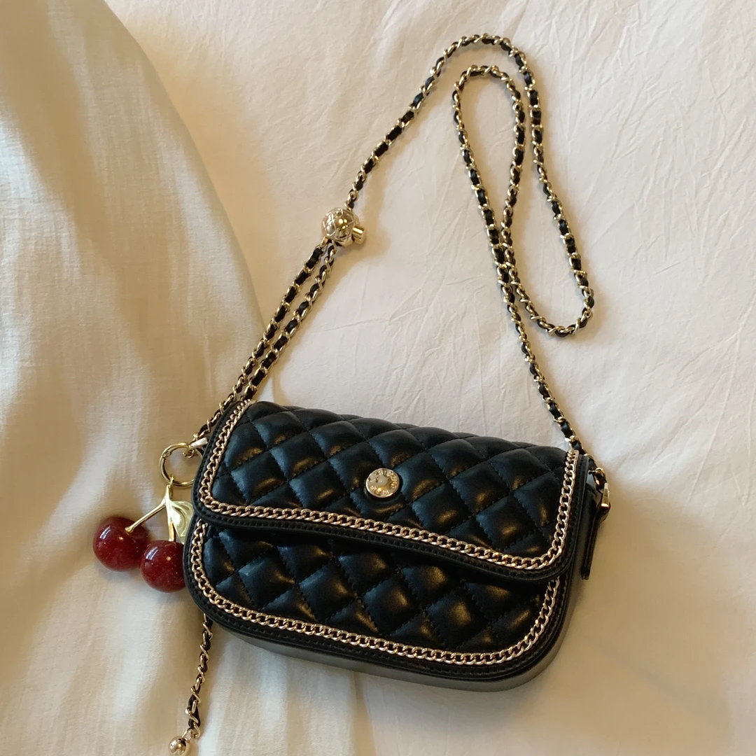 南风Chio2nd 小方包高级小众不撞款包包女菱格链条斜挎包