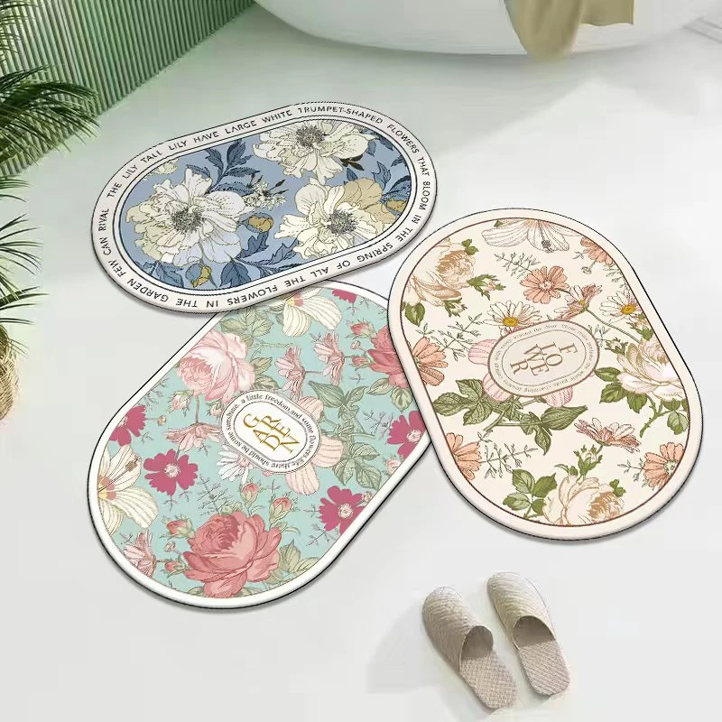 【沉睡花园】拍1发3三件套硅藻泥防滑吸水地垫入户门垫MXJ