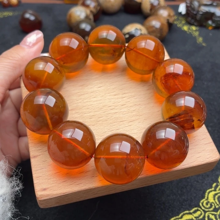 琥珀未镶嵌珠宝奇石24mm金珀