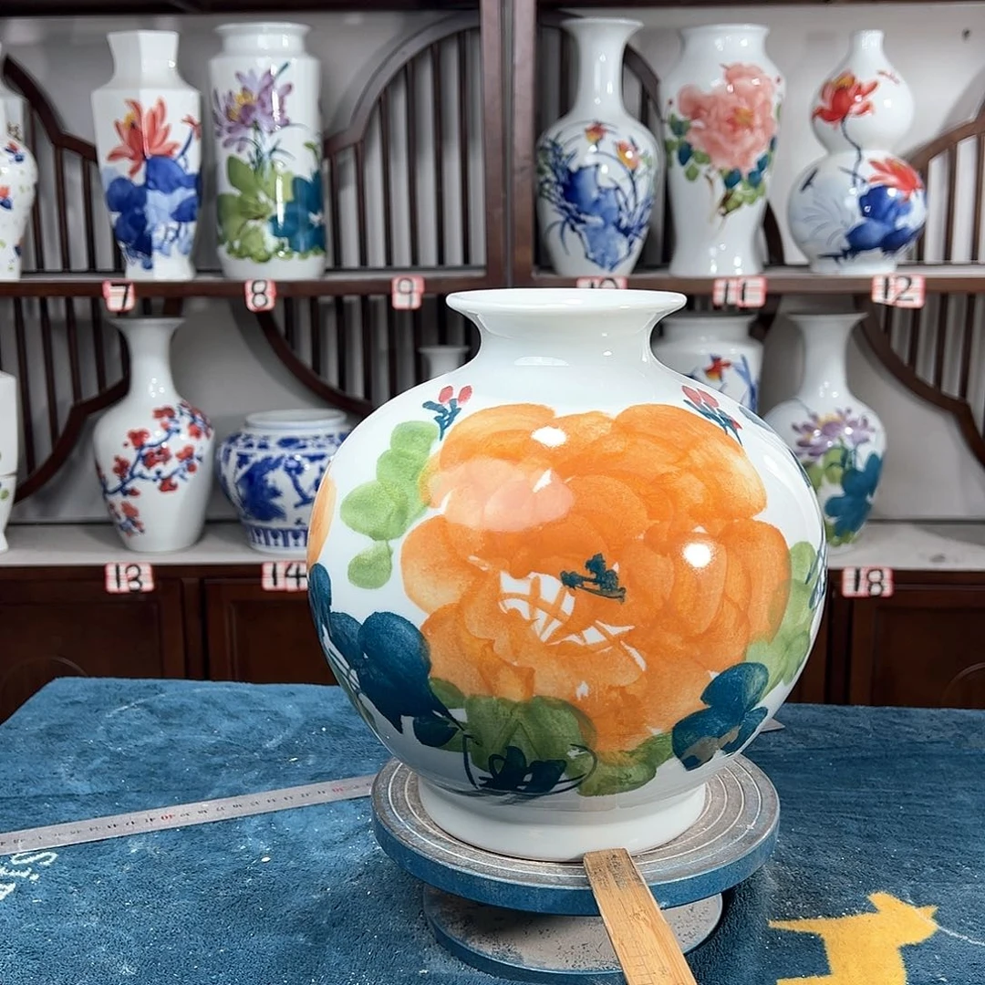 摆件景德镇陶瓷石黄牡