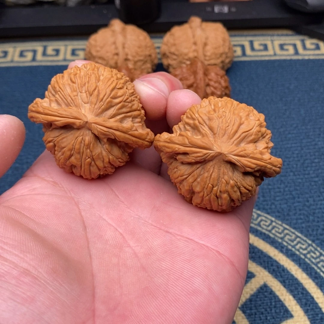 把件文玩核桃白狮子45尺